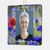 Poppy Cornflower Meadow Memorial Pocket Keepsake Keramisch Ornament (Links)