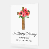 Poppy cross Memorial Funeral Acryl Bord (Hoek)