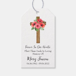 Poppy Cross Memorial Funeral Seed Packet Cadeaulabel