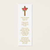 Poppy Cross Photo Funeral Bookmark Mini Visitekaartjes (Achterkant)