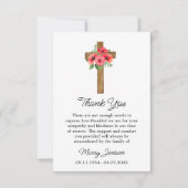 Poppy Cross Sympathy Thank You Card Bedankkaart (Voorkant)