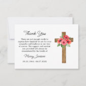 Poppy Cross Sympathy Thank You Card Bedankkaart (Voorkant)