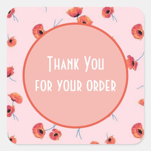 Poppy Dank u Klassieke Ronde Sticker (Voorkant)