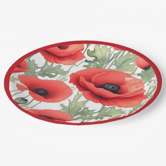 Poppy Day Paper Borden Papieren Bordje (Gekanteld)