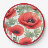 Poppy Day Paper Borden Papieren Bordje (Voorkant)