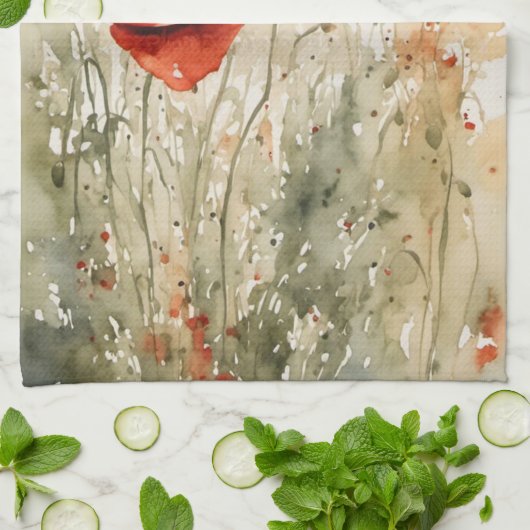 Poppy Day v.1 Theedoek (Gevouwen)