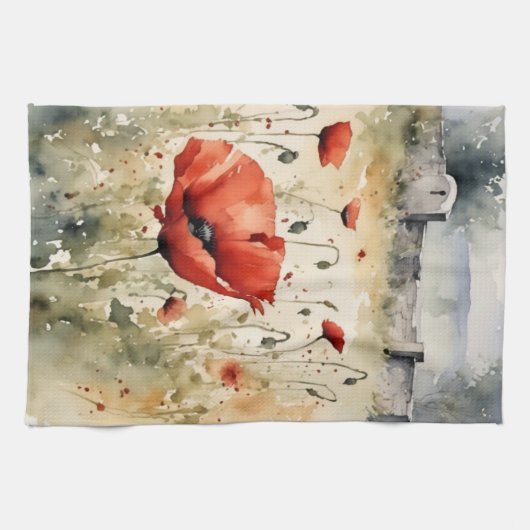 Poppy Day v.2 Theedoek (Horizontaal)