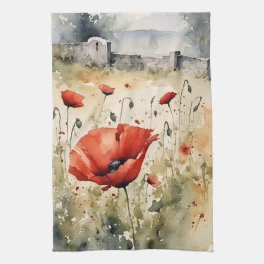 Poppy Day v.2 Theedoek (Verticaal)