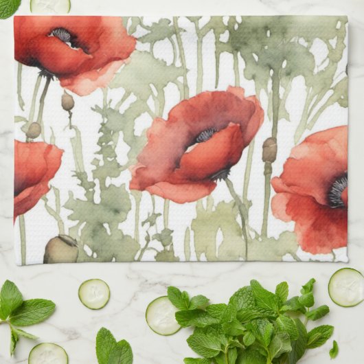 Poppy Day v.3 Theedoek (Gevouwen)