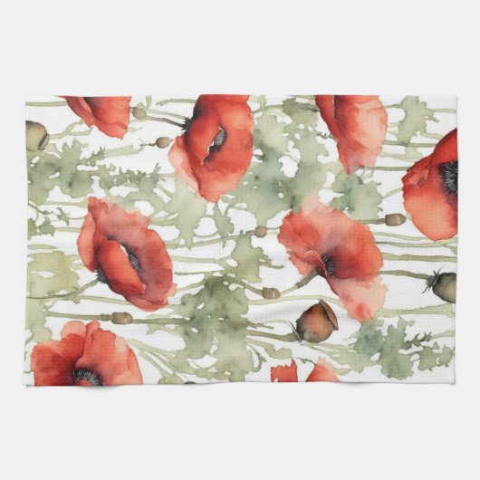 Poppy Day v.3 Theedoek (Horizontaal)