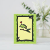 "POPPY" DE LAGE VOGELS BRIEFKAART (Staand voorkant)