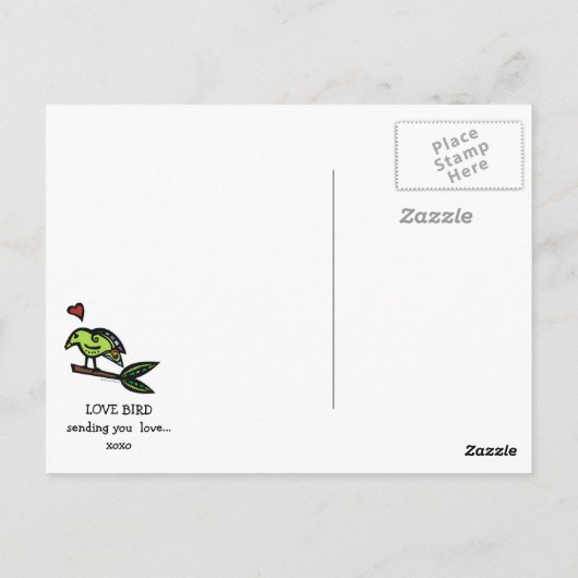 "POPPY" DE LAGE VOGELS BRIEFKAART (Achterkant)