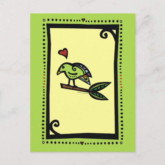 "POPPY" DE LAGE VOGELS BRIEFKAART (Voorkant)