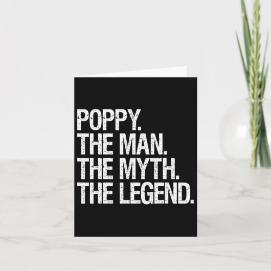 Poppy De Man De Mythe De Legende Grappige Vader Ge Kaart (Voorkant)
