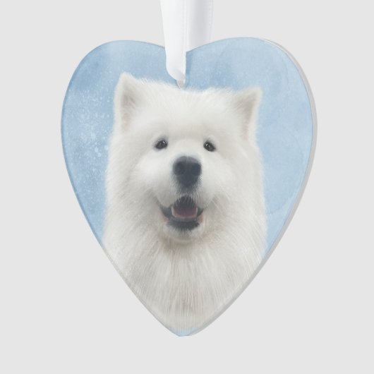 Poppy de samojeed ornament (voorkant)