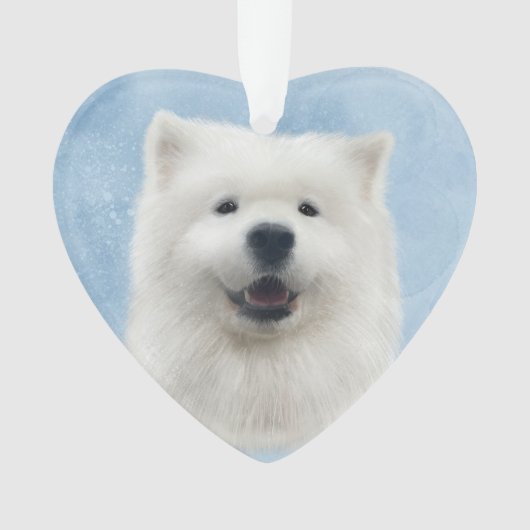 Poppy de samojeed ornament (voorkant)