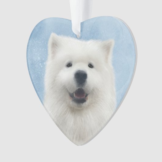 Poppy de samojeed ornament (voorkant)