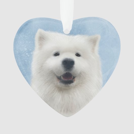 Poppy de samojeed ornament (voorkant)