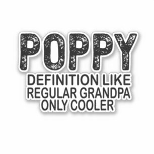 POPPY-definitie zoals standaard opbergvak Sticker