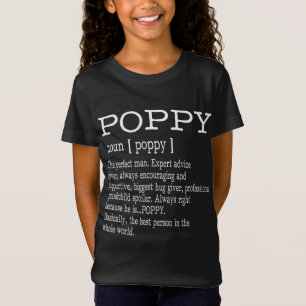 Poppy Definition Grandpa Vaderdag Gifts - Mannen T-shirt