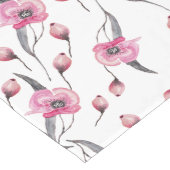Poppy Dream Waterverf Floral Pattern Lange Tafelloper (Hoek)