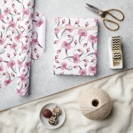 Poppy Dream Waterverf Pattern Cadeaupapier