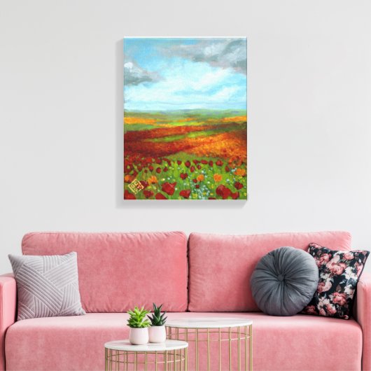 Poppy Dreams Giclee Canvas Afdruk (Insitu (Woonkamer))