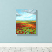 Poppy Dreams - Wrapped Giclee Canvas Afdruk (Insitu (Houten vloer))