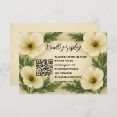 Poppy Drift QR Code RSVP Card (Voorkant / Achterkant)