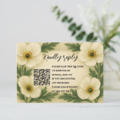 Poppy Drift QR Code RSVP Card Kaartje (Staand voorkant)