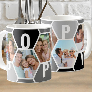 Poppy Editable 5 Foto 5 Letter Honeycomb Koffiemok