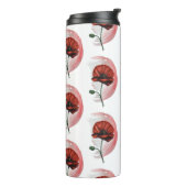 Poppy: een delicate en levendige Waterverf Thermosbeker (Gedraaid links)