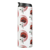 Poppy: een delicate en levendige Waterverf Thermosbeker (Geroteerd rechts)