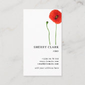 Poppy eenvoud visitekaartje (Achterkant)