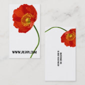Poppy eenvoud visitekaartje (Voorkant / Achterkant)