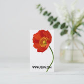 Poppy eenvoud visitekaartje (Staand voorkant)