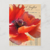 Poppy en Ephemera Digital Art Briefkaart (Voorkant)