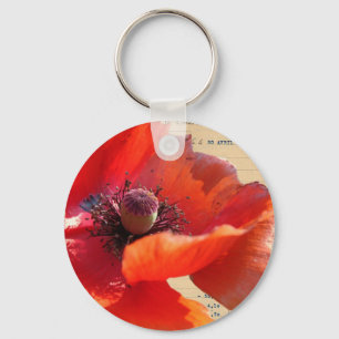 Poppy en Ephemera Digital Art Sleutelhanger