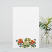 Poppy en korenbloemen  Floral Art Stationer Briefpapier (Staand voorkant)
