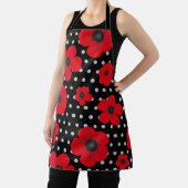 Poppy en Polka Dot Rood Zwart Schort (Insitu)