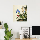 Poppy en vlinderbloem Fine Art Poster (Thuiskantoor)