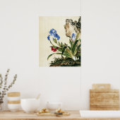 Poppy en vlinderbloem Fine Art Poster (Keuken)