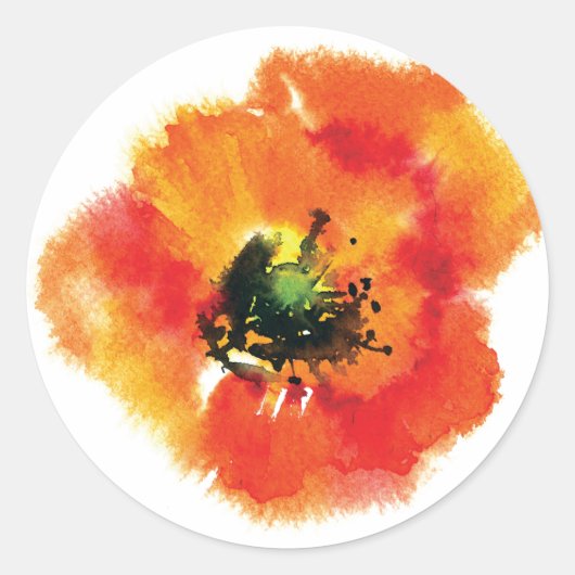 Poppy Envelope Sticker (Voorkant)