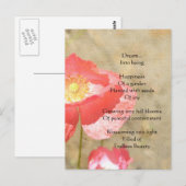 Poppy Expressions Geluksgedicht Briefkaart (Voorkant / Achterkant)