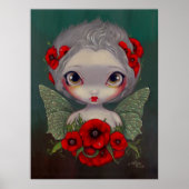 Poppy Fairy big gothic fairy Art Print (Voorkant)