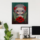 Poppy Fairy big gothic fairy Art Print (Thuiskantoor)