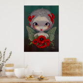 Poppy Fairy big gothic fairy Art Print (Keuken)