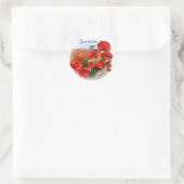 POPPY FIELD Add jouw tekst Ronde Sticker (Tas)
