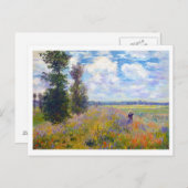 Poppy Field, Argenteuil, 1875 Claude Monet Briefkaart (Voorkant / Achterkant)