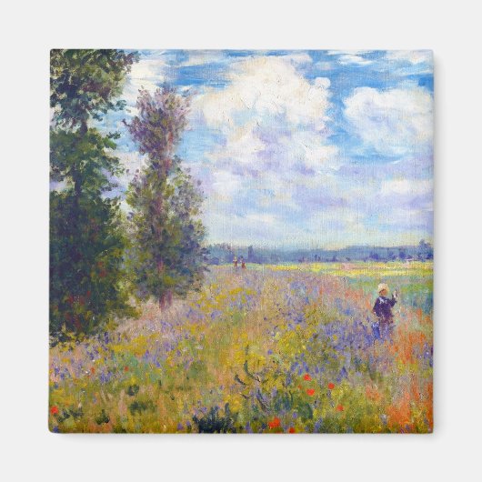 Poppy Field, Argenteuil, 1875 Claude Monet Magneet (Voorkant)